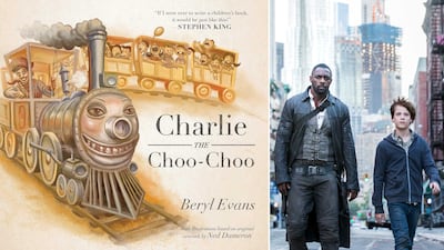 Charlie the Choo-Choo was written by Stephen King under the name Beryl Evans. Photos: Simon & Schuster; Sony Pictures