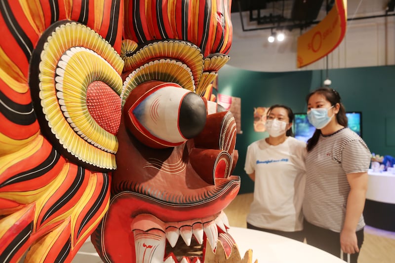 A large traditional Gini in the Sri Lanka pavilion. All photos by Chris Whiteoak/ The National