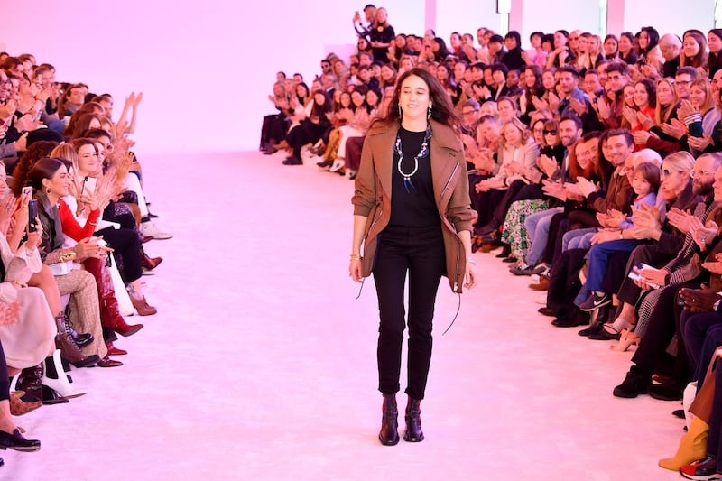 PARIS, FRANCE - FEBRUARY 28: Designer, Natacha Ramsay-Levi walks the runway during the finale of the Chloe show as part of the Paris Fashion Week Womenswear Fall/Winter 2019/2020 on February 28, 2019 in Paris, France. (Photo by Pascal Le Segretain/Getty Images) FILE: Natacha Ramsay-Levi To Step Down As Creative Director Of French Fashion House Chloe After 4 Years