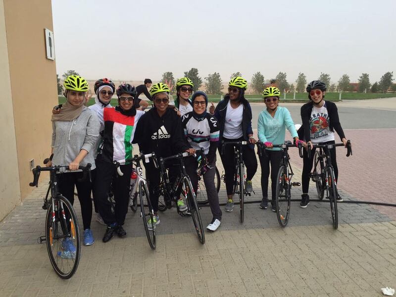 UAE Cycling Girls. Courtesy Asma Al Janahi