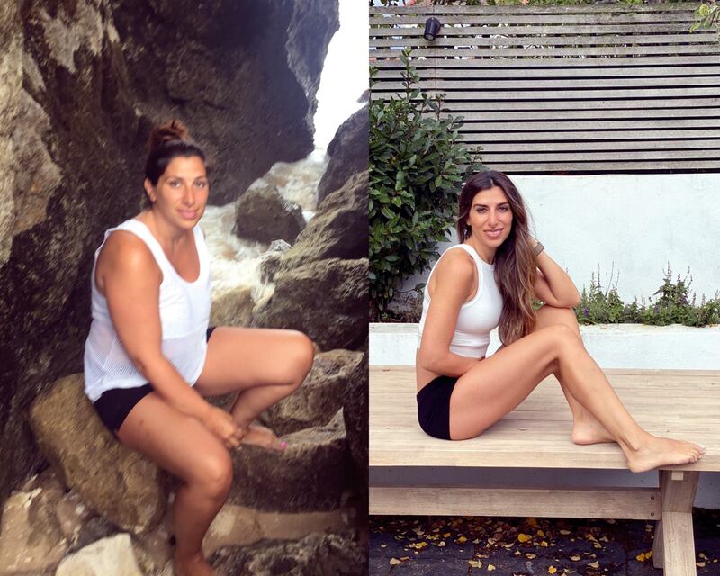 Wellness coach and mum-of-three Rachael Sacerdoti shares before-and-after images of her weight loss. Photo: It’s So Simple