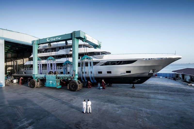 The world’s largest superyacht made of composite material has been launched in Dubai.  Gulf Craft, a shipbuilding company built the vessel that is 54 metres long with a beam of 9.6 metres.