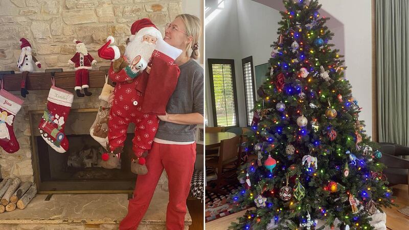 Actor January Jones put her decorations up on November 1, writing on Instagram that people can 'judge away'. Instagram / January Jones 