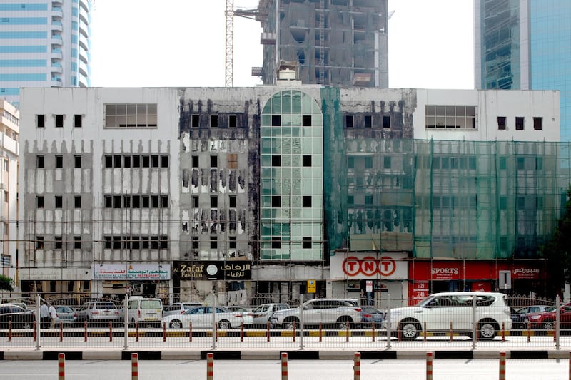 A building in King Faisal Street being renovated. Photo / Ammar Al Attar