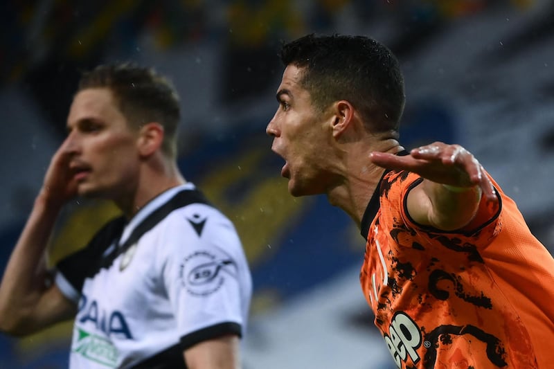 Juventus' Portuguese forward Cristiano Ronaldo in action against Udinese. AFP