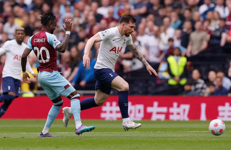 Pierre-Emile Hojbjerg - 6: Excellent back tracking and tackle and deny Cornet early chance to get through on goal and kept Spurs ticking over in midfield. Reuters