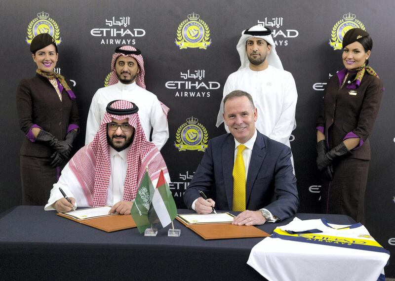 Under a multi-season partnership, Etihad Airways will work closely with Al Nassr on areas of brand partnership, marketing, customer and loyalty initiatives, social media outreach, in-flight programming and travel trade support. Courtesy Etihad