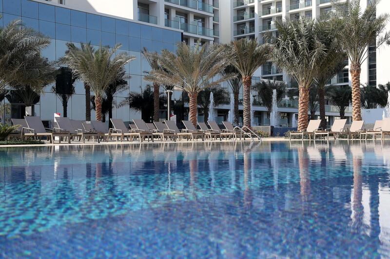 DUBAI, UNITED ARAB EMIRATES, December 10 – View of the pool area at the RIU hotel on Deira Island in Dubai. (Pawan Singh / The National) For News/Lifestyle/Online/Instagram. Story by Kelly