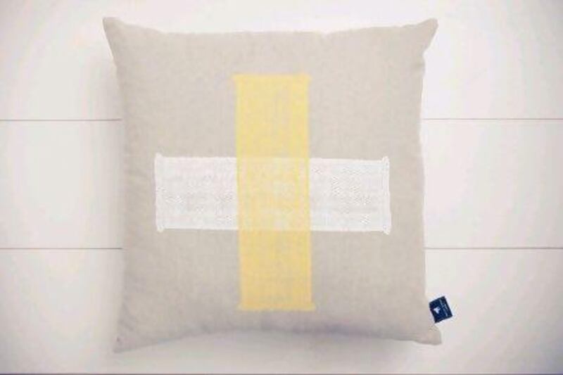 Cross cushion cover. Courtesy of White Horse Home
