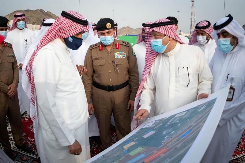 Saudi Arabia's Minister of Hajj and Umrah inspects equipment to be used to help pilgrims this year. Ministry of Hajj and Umrah