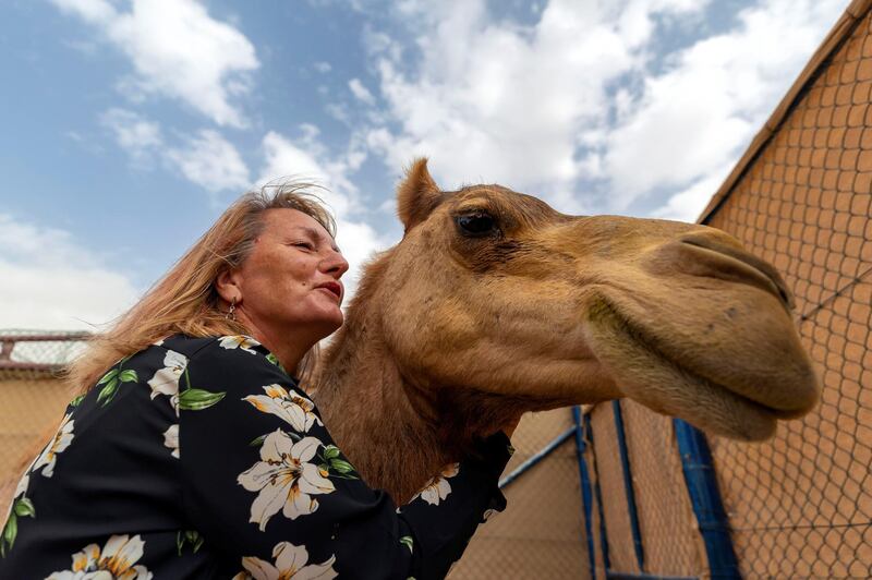 Dubai, United Arab Emirates - January 19, 2019: Viviane Paturel-Mazot, Managing partner. Images of a new tourist attraction in Dubai called The Camel Farm. Saturday, January 19th, 2019. E77, Dubai. Chris Whiteoak/The National