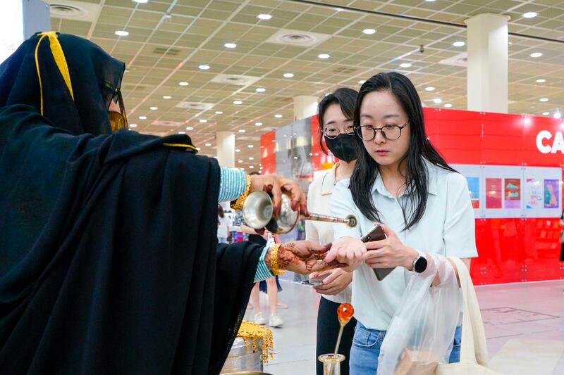 Visitors at the Seoul International Book Fair smell Emirati oud for the first time