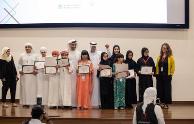 The gifted Emiratis graduated after the summer camp in a ceremony attended by Sheikh Nahyan bin Mubarak, Minister of Tolerance. Courtesy Sandooq Al Watan