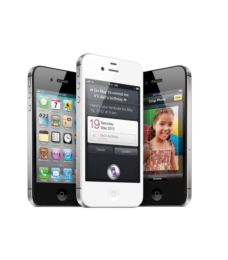 Apple iPhone 4S is shown in this undated photo released to the press on Oct. 11, 2011. The new phone is available for order now and in stores on Oct. 14. Source: Apple