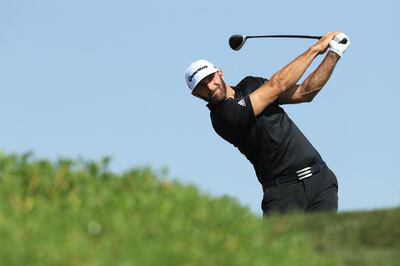 ABU DHABI, UNITED ARAB EMIRATES - JANUARY 20:  Dustin Johnson of the United States plays his shot from the third tee during round three of the Abu Dhabi HSBC Golf Championship at Abu Dhabi Golf Club on January 20, 2018 in Abu Dhabi, United Arab Emirates.  (Photo by Andrew Redington/Getty Images)