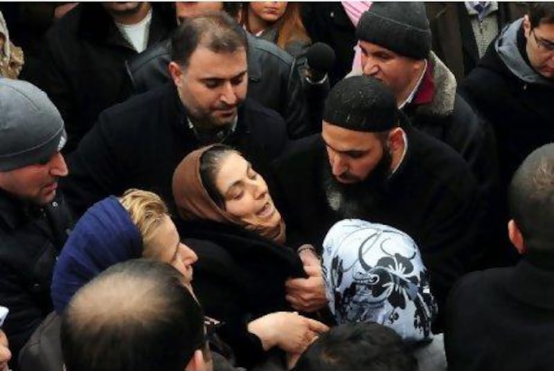 Mourners at the funeral ceremony of Zekeriya Vural, a Turkish Muslim who was shot dead by his Armenian Christian brother-in-law.
NarPhotos