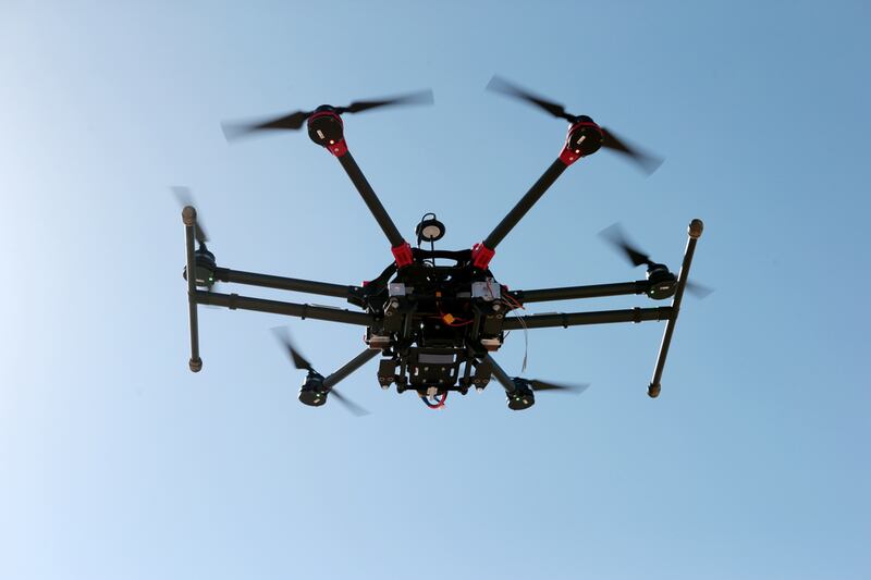 Anyone caught flying a drone during the ban will face a prison term and a large fine. Christopher Pike / The National