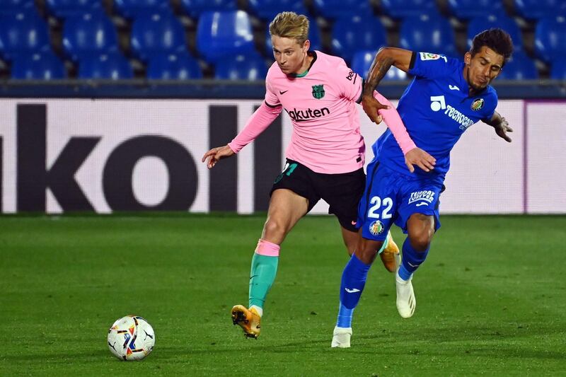 Frenkie de Jong 4 – The Dutchman grew into the game after a fairly bruising start. Once he asserted himself he tried spraying the ball around in an effort to beat Getafe’s high press, but his passing was often careless. He was also at fault when his sloppy challenge led to the penalty that gifted Getafe the winner. AFP