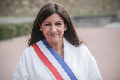 Paris Mayor Anne Hidalgo attends the traditional annual ceremony at the Mont-Valerien, a memorial for the French who fought against the Nazis and those who were killed by the occupying forces, in Suresnes, west of Paris, France June 18, 2020. Ludovic Marin/Pool via REUTERS