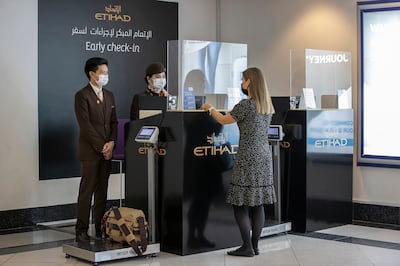 Etihad is rewarding travellers who use its Early Check-in facility with bonus Guest Miles. Photo: Etihad