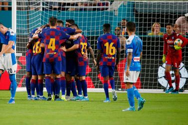 It was another winning night in pre-season for Barcelona as they defeated Napoli. AFP