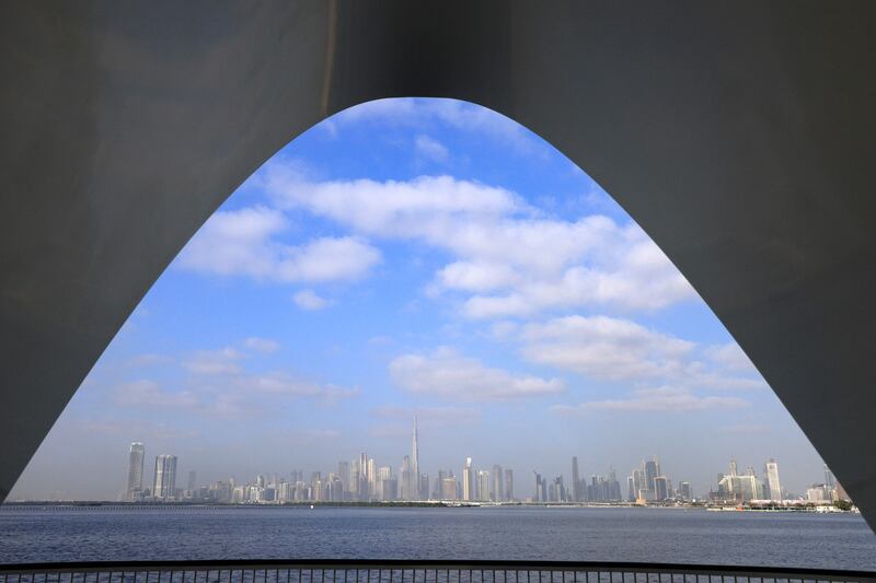 The Dubai skyline. The UAE economy is expected to grow by 3.9 per cent in 2023. AFP