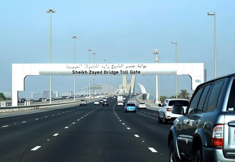 Abu Dhabi, United Arab Emirates, September 18, 2019.  The new Abu Dhabi toll gate on Sheikh Zayed Bridge.
Victor Besa / The National
Section:  NA
Reporter: