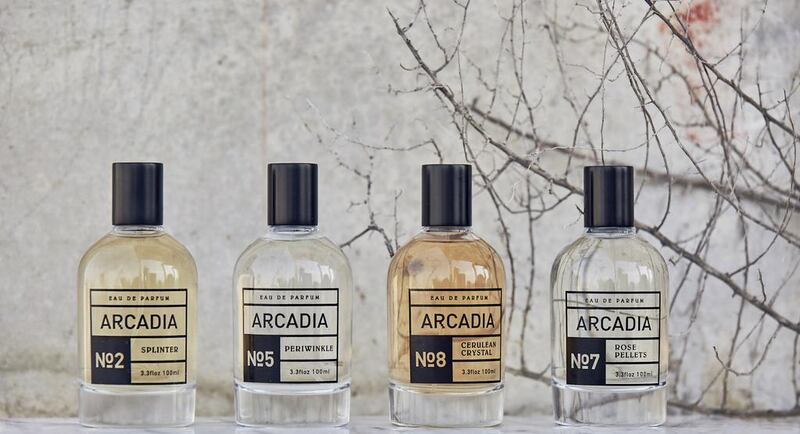 Amna Al Habtoor launched Arcadia, her first fragrance line. Courtesy of Arcadia