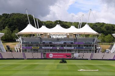 SOUTHAMPTON, ENGLAND - JUNE 19: General view of the Main Pavilion at The Ageas Bowl on June 19, 2020 in Southampton, England. (Photo by Stu Forster/Getty Images for ECB)