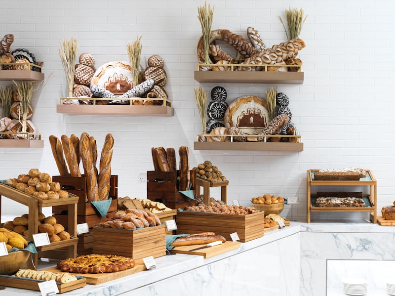 Friday afternoon brunch buffets are lavish affairs in the UAE. Seen here, the bakery section at Saffron, Atlantis, the Palm.