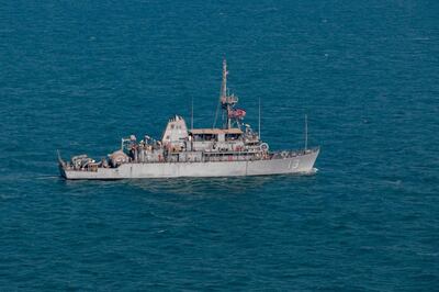 USS Dextrous, the American Avenger-class mine countermeasures ship that took part in the joint exercise. Photo: US Fifth Fleet