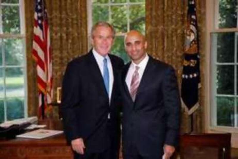 Washington, DC Ð July 30, 2008 Ð H.E. Yousef Al Otaiba, the new United Arab Emirates (U.A.E.) Ambassador in Washington, D.C., presented his credentials to President George W. Bush at the White House.ÊHe succeeds H.E. Ambassador Saqr Ghobash, who had served at the post since March 2006.
EDS NOTE**PLEASE NOTE SMALL FILE SIZE - USE MAXIMUM TWO COLUMNS**