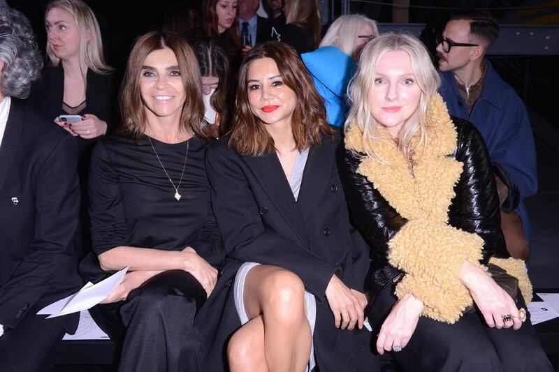 Carine Roitfeld, Christine Centenera and Laura Brown attend the International Woolmark Prize 2020 during London Fashion Week on February 17, 2020. Getty Images