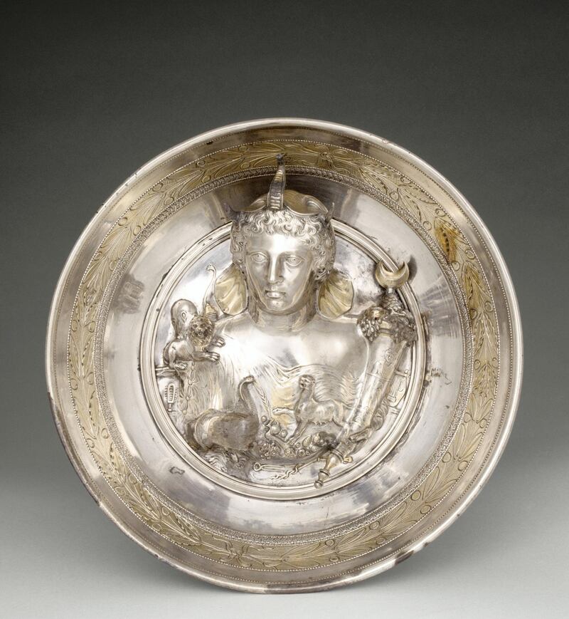 Boscoreale Treasure, found at Boscoreale (Italy), 1st century BC-1st century CE, silver and gold. Courtesy: Musée du Louvre, Department of Greek, Etruscan and Roman Antiquities, gift of Baron Edmond de Rothschild, 1895. Photo credit: RMN-Grand Palais (musée du Louvre)/Stéphane Maréchalle