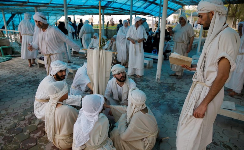Iraqi Mandaeans, a religious minority, during the five-day Benja festival in Baghdad. Reuters