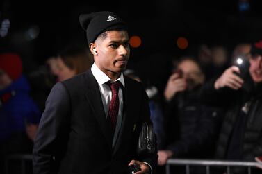 Manchester United's English striker Marcus Rashford in his spare time is trying to feed some of the 1.4 million children in England who qualify for free school meals. AFP