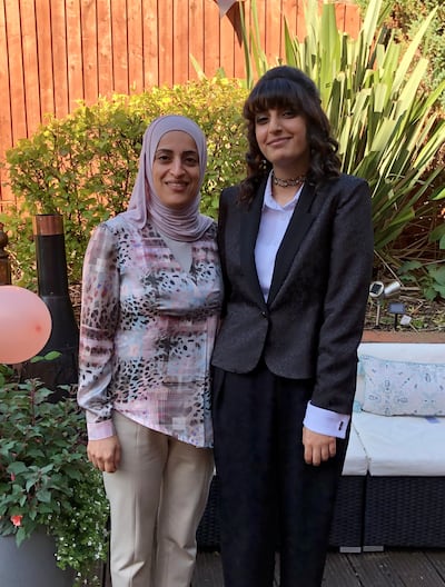 Al-Allak's daughter Sophia, right, rarely requests outfits to be made for her, but her prom tuxedo is an exception. Photo: Asmaa Al Allak