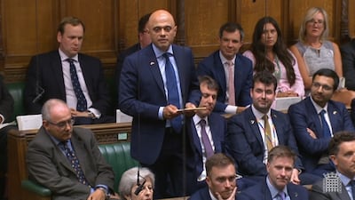 Sajid Javid delivers a personal statement to the House of Commons on Wednesday after resigning as health secretary. PA