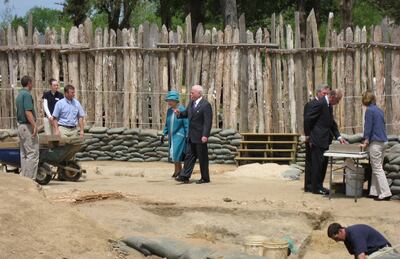 Queen Elizabeth II impressed staff at the Jamestown Rediscovery Project by touring the site in heels. Photo: Jamestown Rediscovery Project