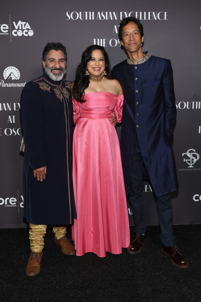 Actor Parvesh Cheena, actress Sonal Shah and comedian Danny Pudi 