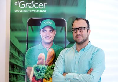DUBAI, UNITED ARAB EMIRATES - Nader Amiri, CEO of elGrocer, Grocery shopping app at Nuumite Ventures,21E, Silver Tower, JLT.  Ruel Pableo for The National for David Dunn's story