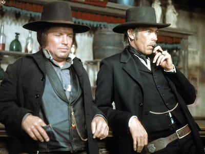 Richard Jaeckel and James Coburn starred in Pat Garrett and Billy the Kid, released in 1973. Getty Images