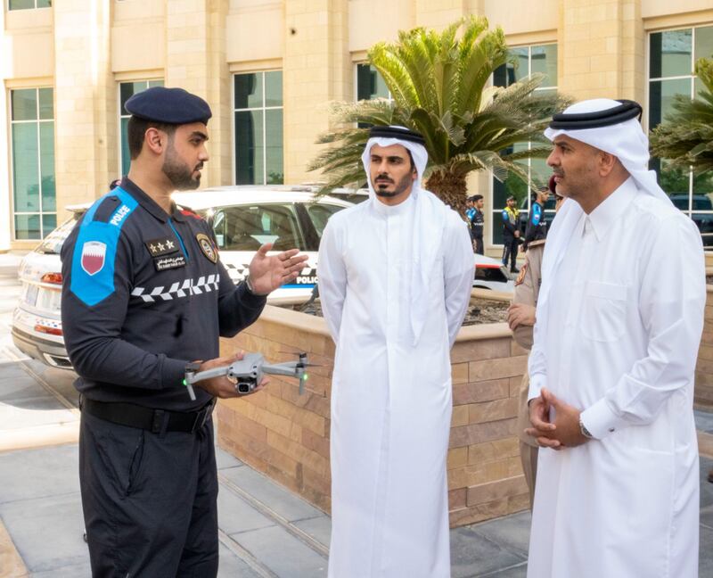 Prime Minister and Minister of Interior during inauguration of FIFA #World_Cup #Qatar2022 Security Force Uniform. twitter