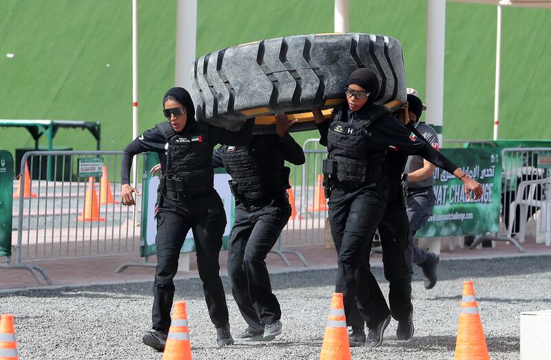 The Abu Dhabi Police women’s team say they are determined in their quest to win the Challenge. Pawan Singh/ The National