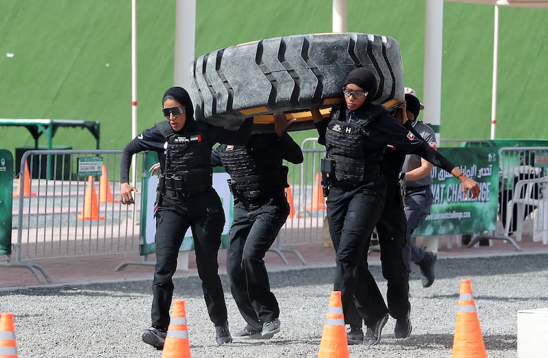 The Abu Dhabi Police women’s team say they are determined in their quest to win the Challenge. Pawan Singh/ The National