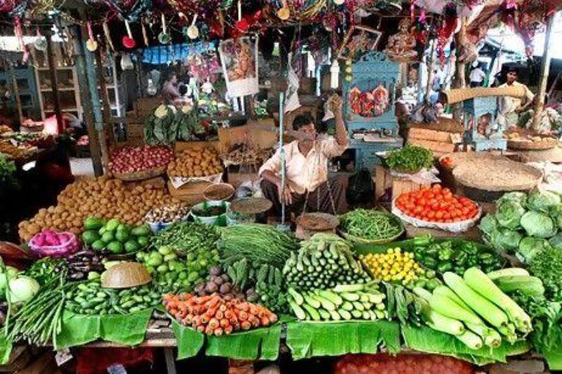 The prices of vegetables and fruits imported from India have gone up by as much as 15 per cent. Piyal Adhikary / EPA