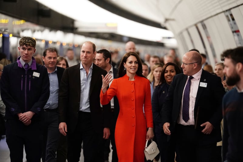Catherine travelled to the Soho area with her husband Prince William on London Underground's Elizabeth Line. AP