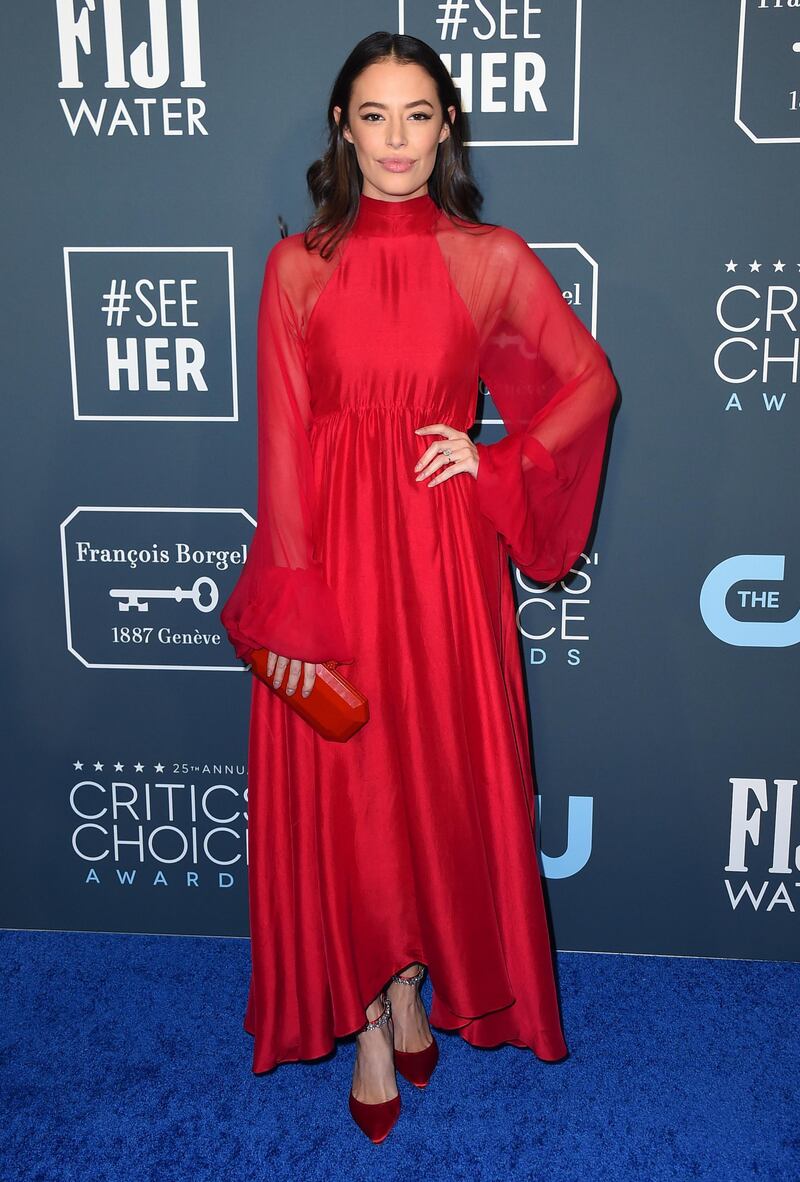 Chloe Bridges arrives at the 25th annual Critics' Choice Awards on Sunday, January 12, 2020. AP