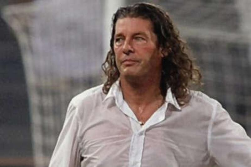 The former UAE coach Bruno Metsu at the end of their 2010 World Cup qualifying match against North Korea in Abu Dhabi.