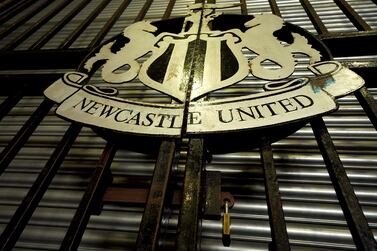 File photo dated 14-03-2020 of A general view of the Newcastle United sign outside St James' Park, home of Newcastle United Football Club, following yesterday's announcement that the Premier League has suspended all matches until Saturday April 4, 2020. Issue date: Thursday October 7, 2021.
